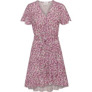 AMERICAN DREAMS Milly Wrap Dress Short Lilac/white Flower Size Large